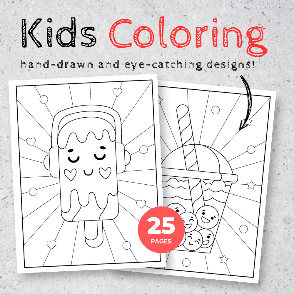 (PDF) Coloring Pages - Kawaii Coloring Pages Vol1 - 25 Pages - hand