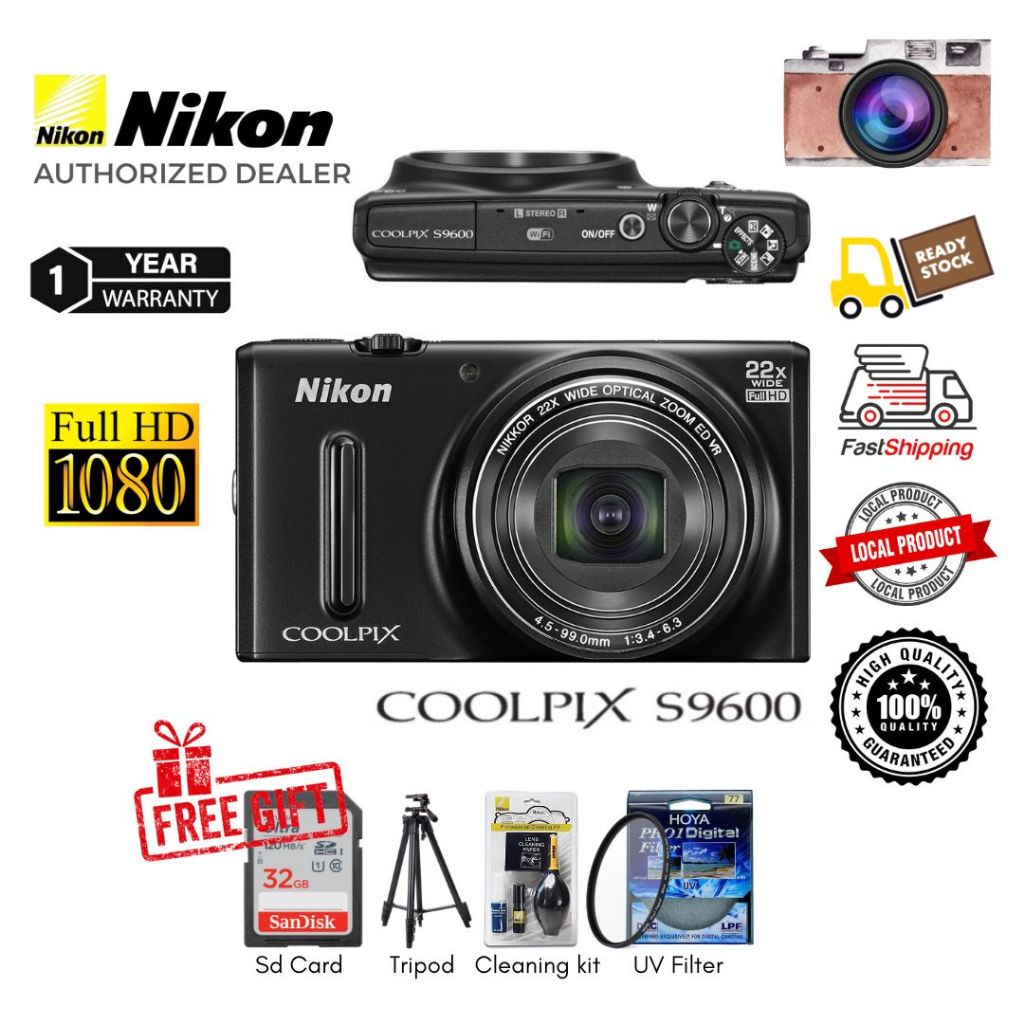 Nikon COOLPIX S9600 16.0MP Digital Camera ( 1Year Warranty ) | Shopee ...