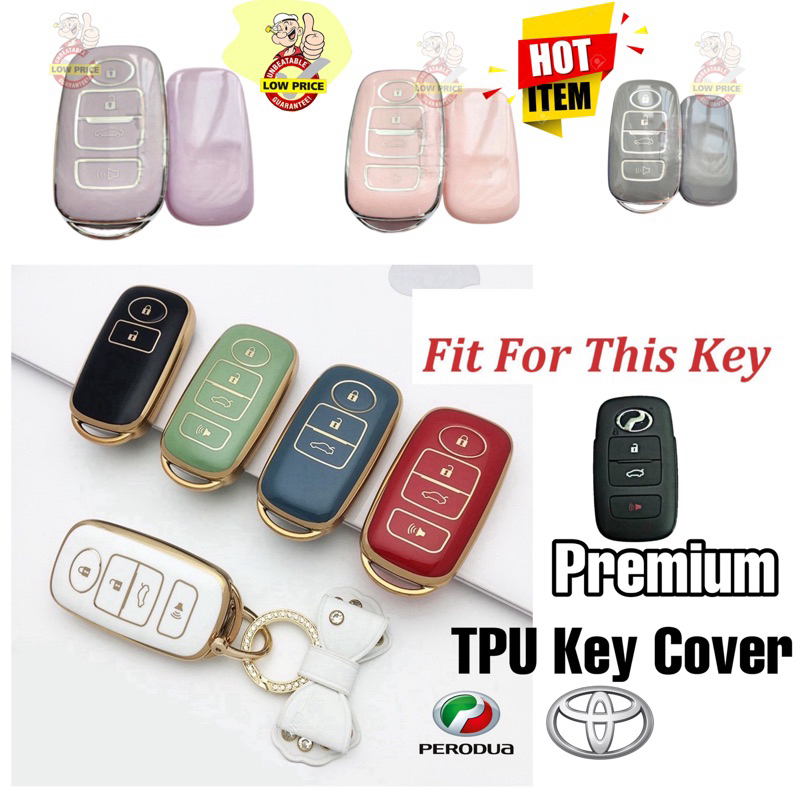 New Premium TPU Key Cover Perodua/Toyota Axia Alza Myvi Ativa Veloz ...
