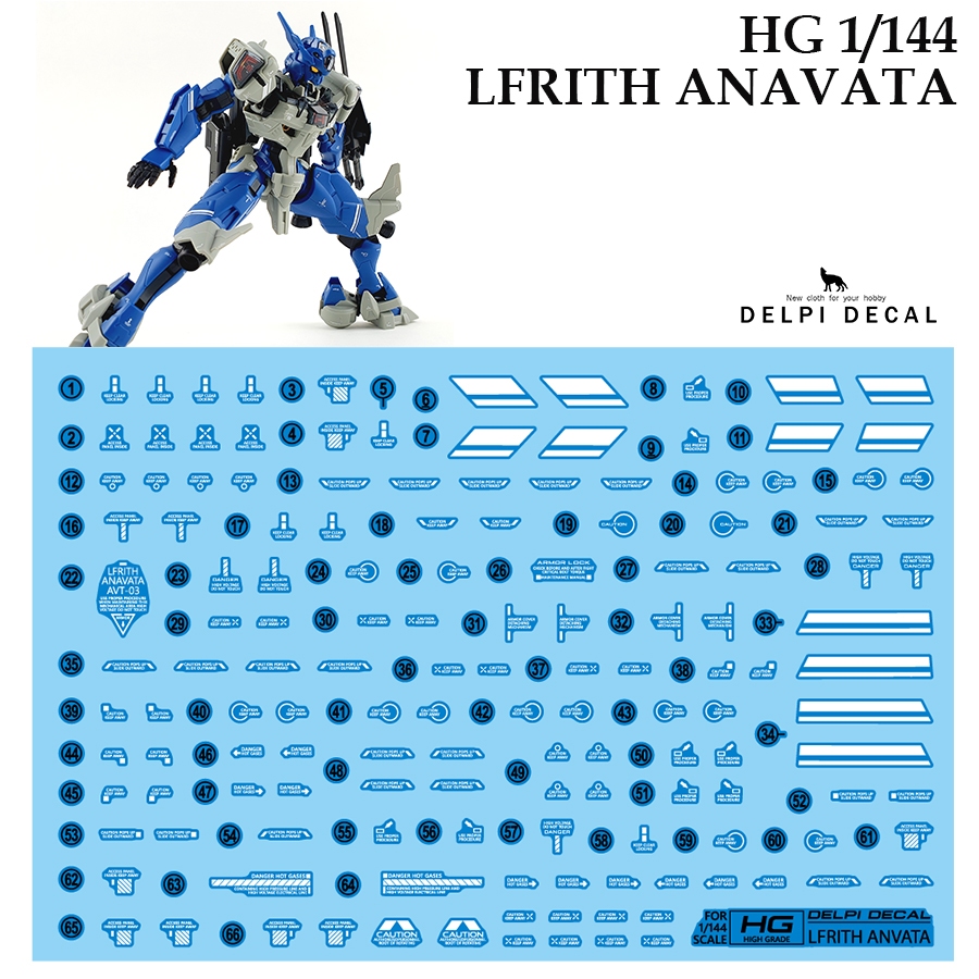 [DELPI DECAL] 465 HG 1/144 LFRITH ANAVATA GUNDAM WATER SLIDE DECAL