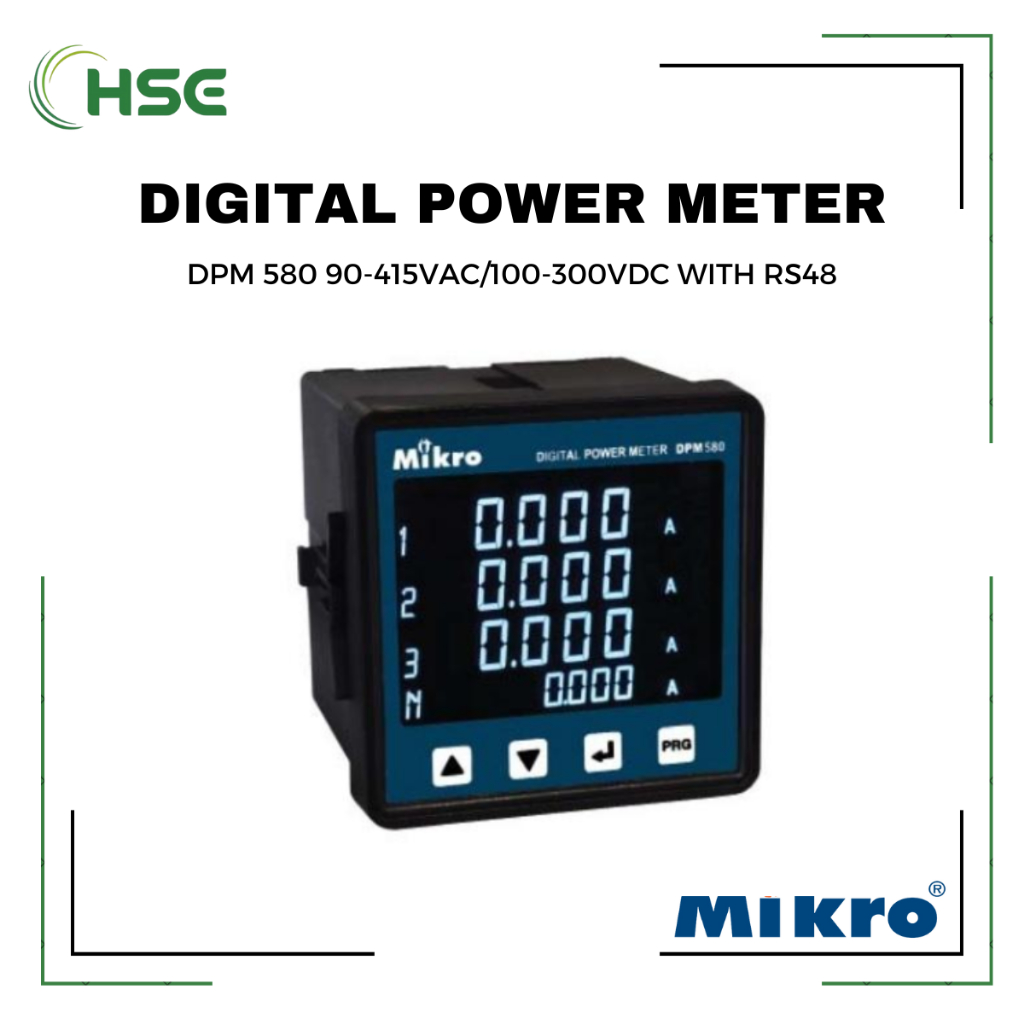 MIKRO DIGITAL POWER DPM580 METER 90415VAC/100300VDC WITH RS485