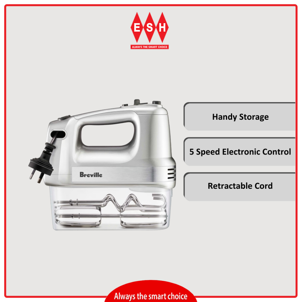 Breville LHM150SIL (Silver) The Handy Mix & Store with 5 Speed Settings