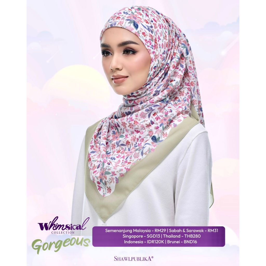 Ready Stock ShawlPublika Whimsical Collections Tudung Bawal Printed ...