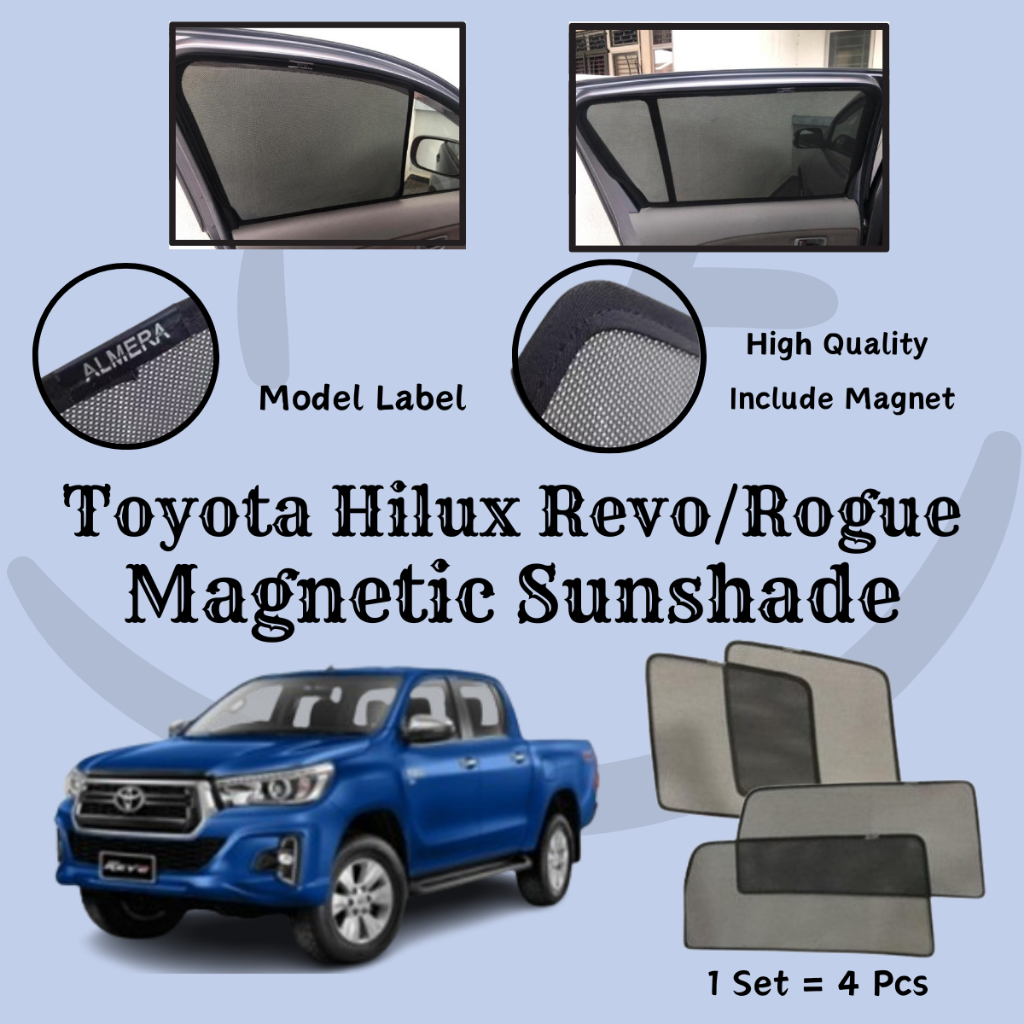 Toyota Hilux Revo 2015-2026 Epic Magnetic Sunshade [4 PCS] | Shopee ...