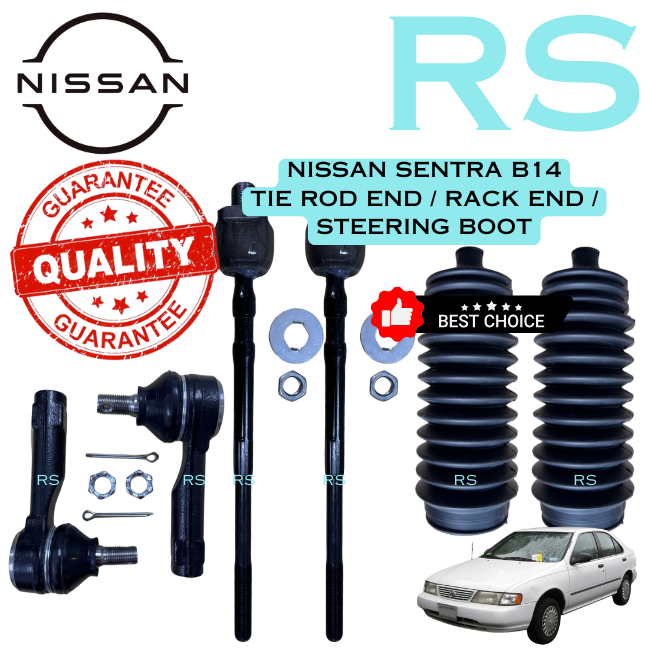 Nissan Sentra B14 1.6 Tie Rod End, Rack End, Steering Boot (1 Set ...
