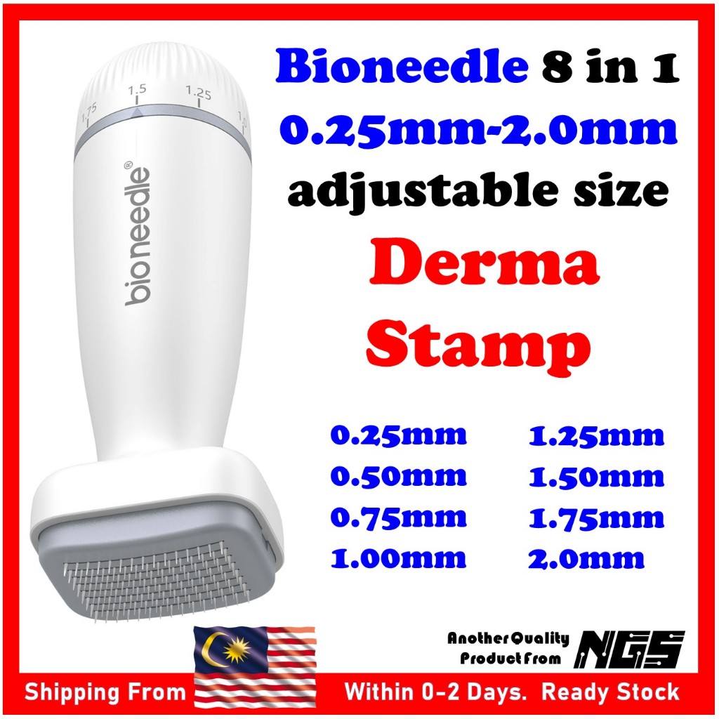 ORIGINAL bioneedle 8in1 0.25mm-2.00mm 120 stainless steel microneedling ...