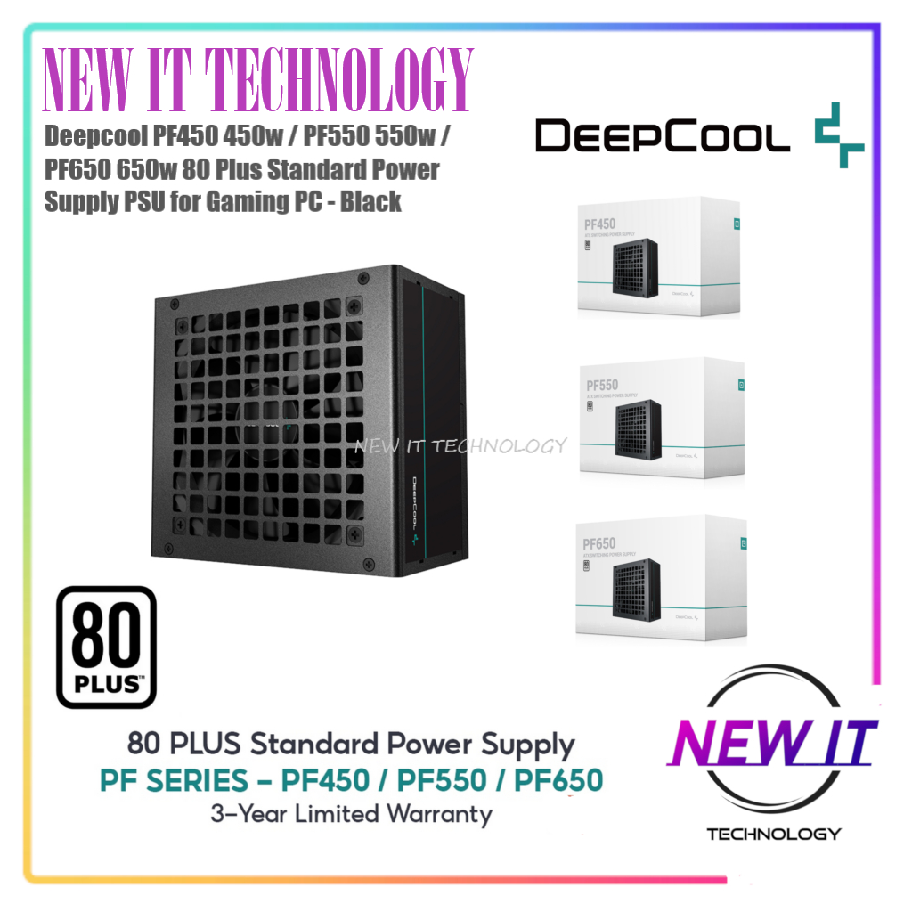 Deepcool PF450 450w / PF550 550w / PF650 650w 80 Plus Standard Power ...