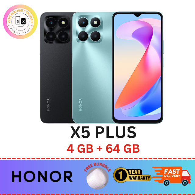 Honor X5 Plus ( 4GB +64GB) 5200mAh Battery,50MP Dual Camera,90Hz Eye ...