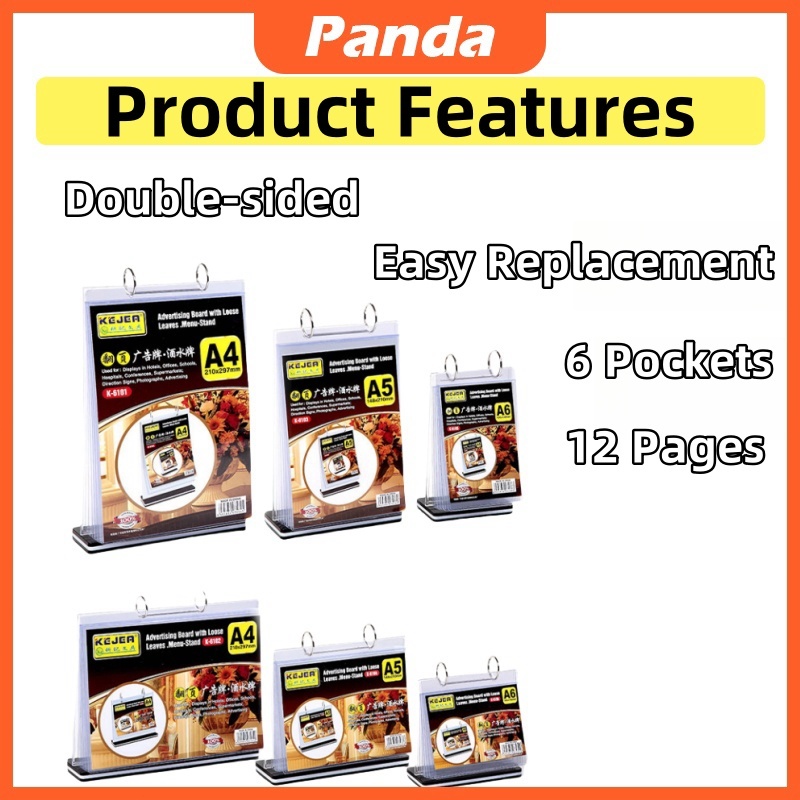 A4/A5/A6 Size Menu Rack Menu Display Rack, Acrylic Flip Cover ...
