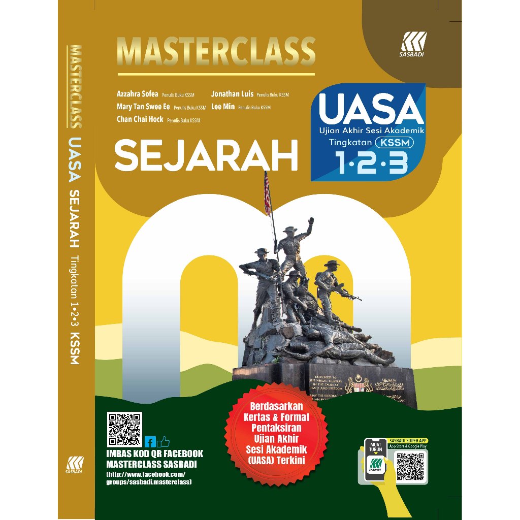 [pmbook] Sasbadi Masterclass Uasa Kssm 【tingkatan 1 2 3】buku Rujukan