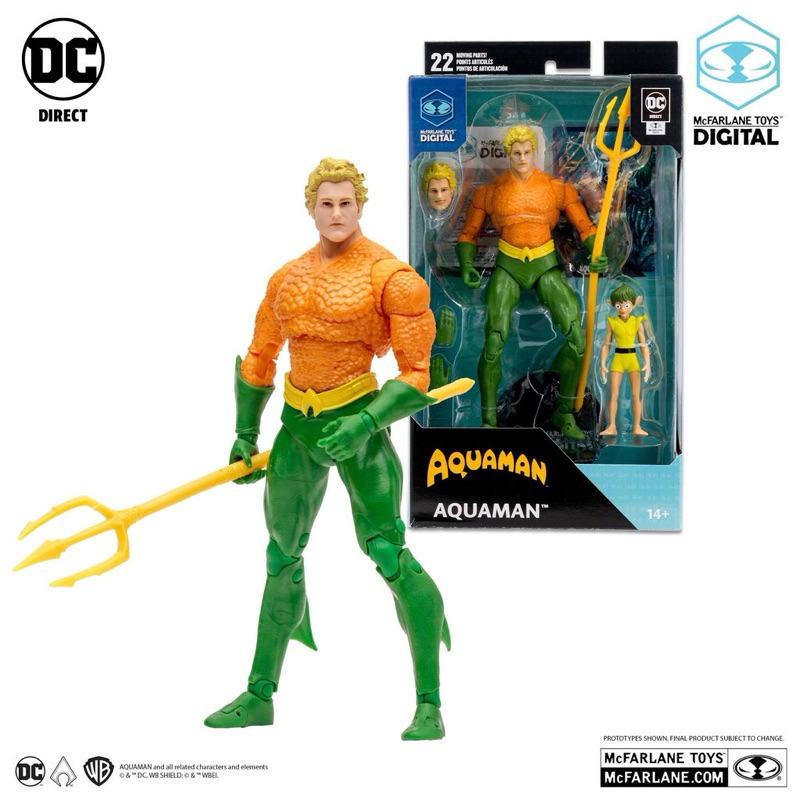 McFarlane Toys - DC Direct Aquaman Action Figure 17,8 Cm | DC Classic Con Qwsp, Tridente E Base - 2