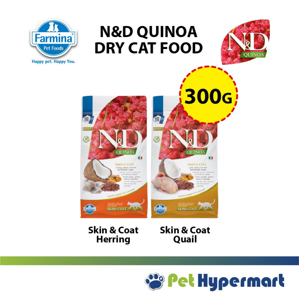 Original Pack Farmina Natural & Delicious N&D Quinoa Cat Food 300g