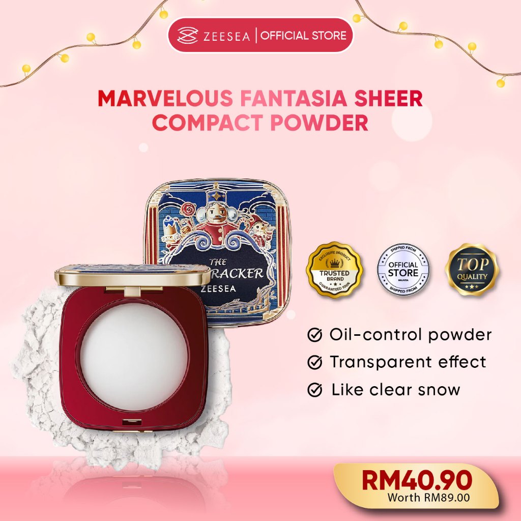 ZEESEA Marvelous Fantasia Sheer Compact Powder 滋色奇幻梦境透明蜜粉饼 | Shopee ...