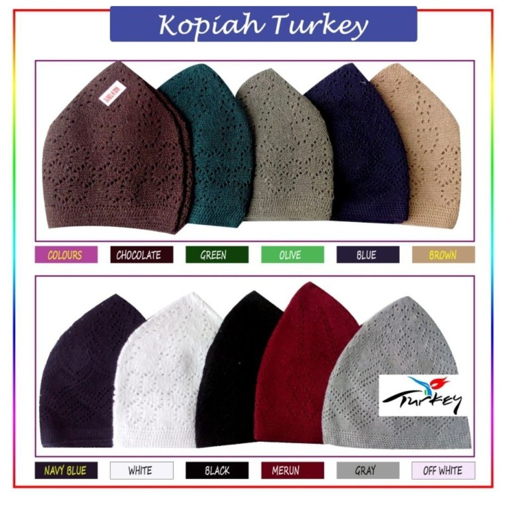 (KOPIAH UAI) KOPIAH KAIN MUSLIM MEN TURKEY KOPIAH UAI WARNA FREE SIZE ...
