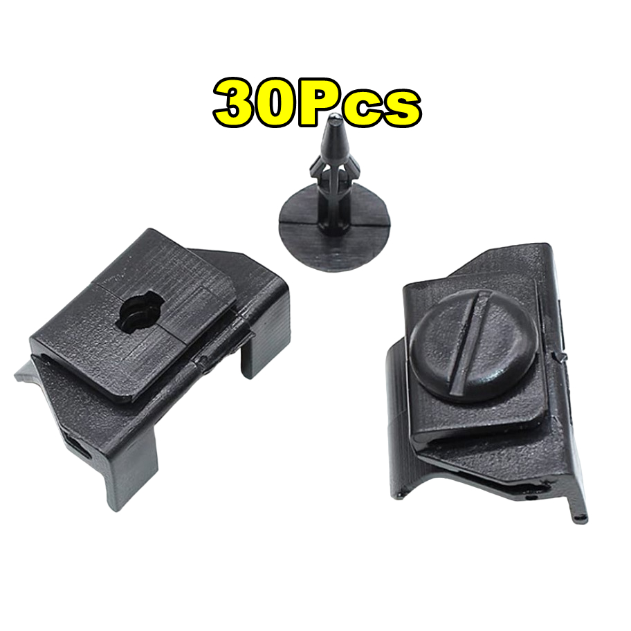 10x VVO Black Bumper & Trim Fastener Clips For Peugeot 107 (FCP-0461-PE-L28)