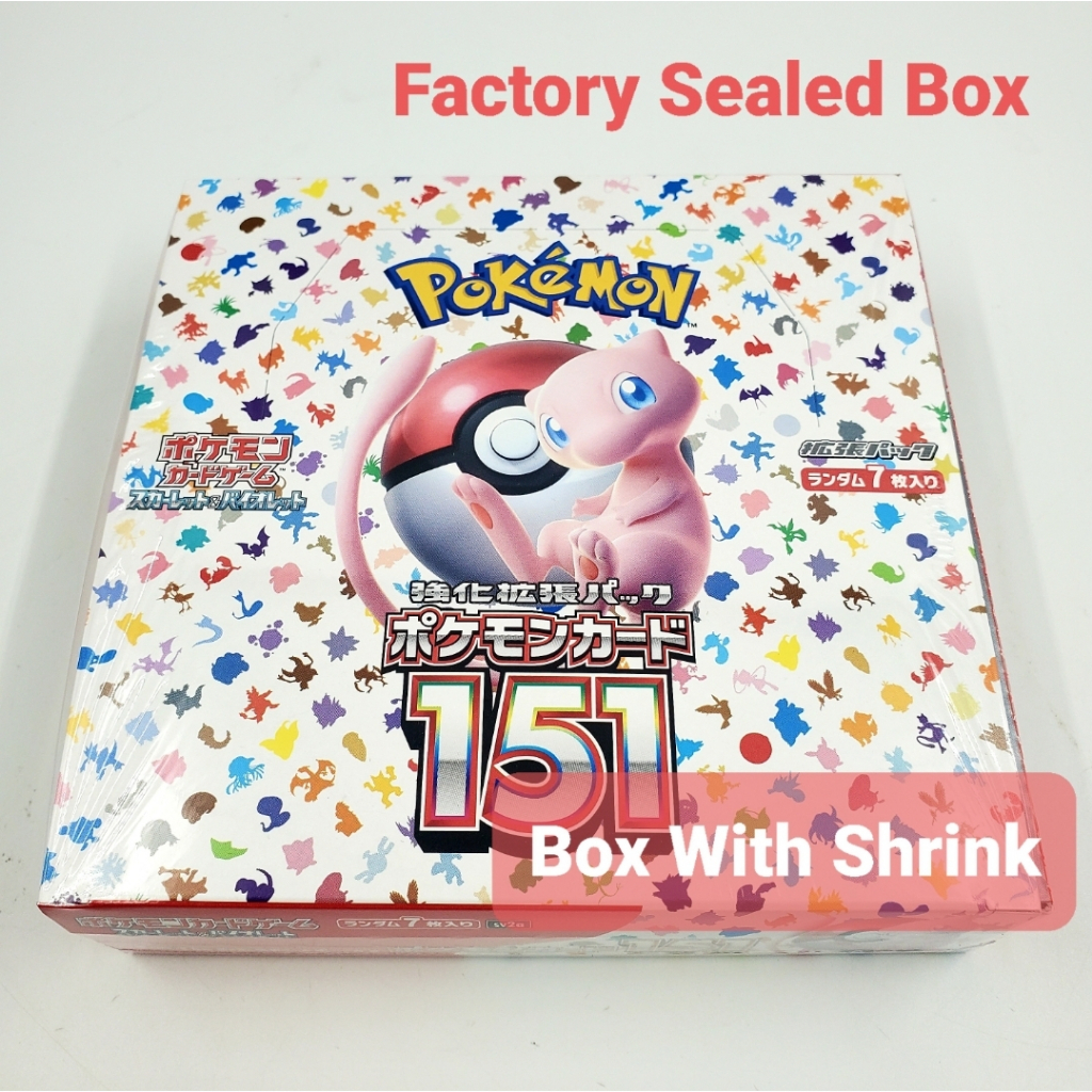 Ready Stock Pokemon Card 151 Booster Box Includes 20 packs sv2a Original  Direct from Japan | Shopee Malaysia
