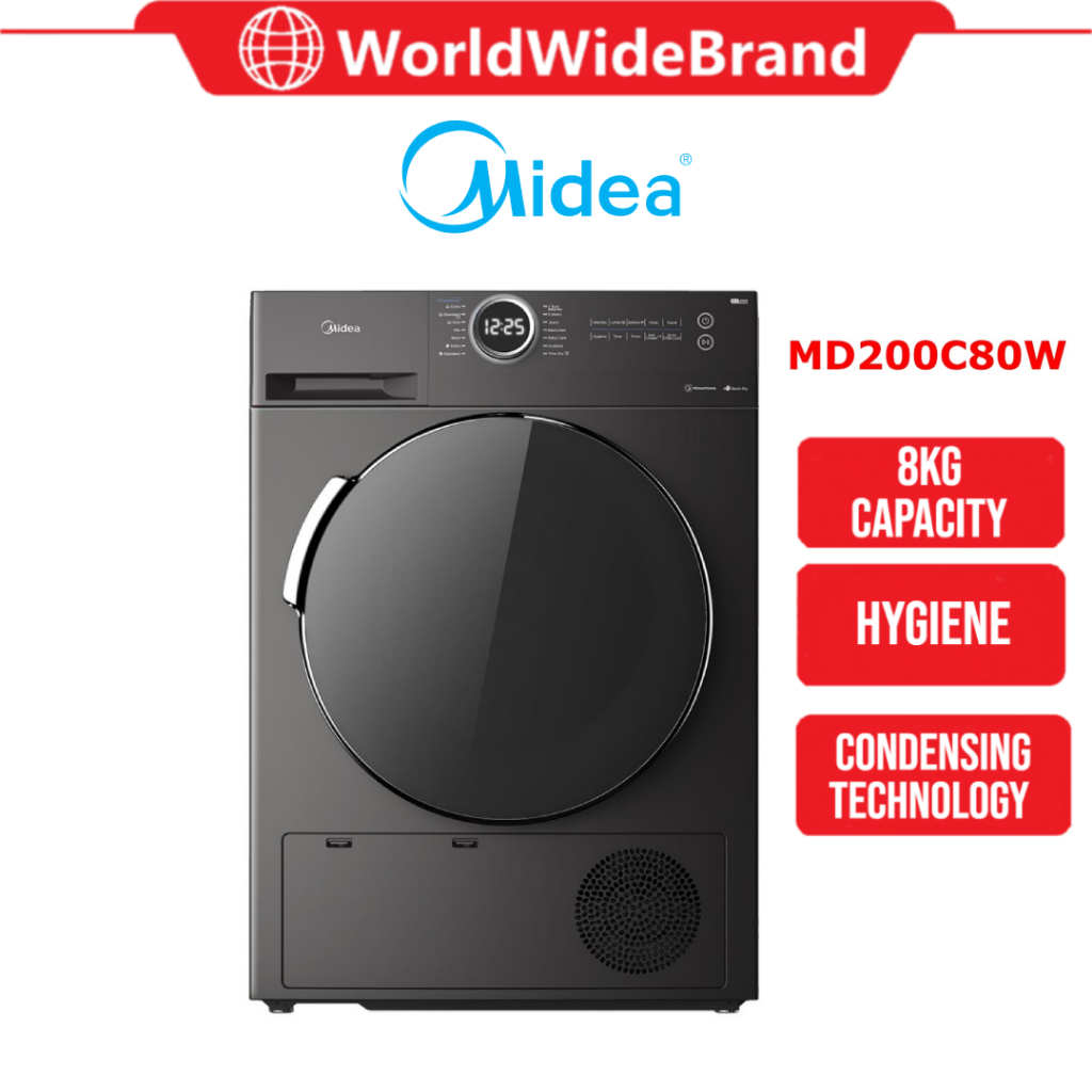 Midea MD200C80W 8KG Smart Control Condensing Dryer / Clothes Dryer Shopee Malaysia