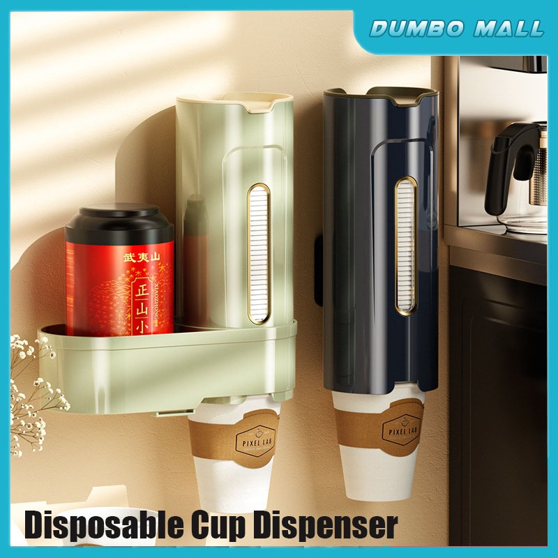 Cups Dispenser Wall Monted Paper Cup Holder Disposable Plastic Cup Rack ...