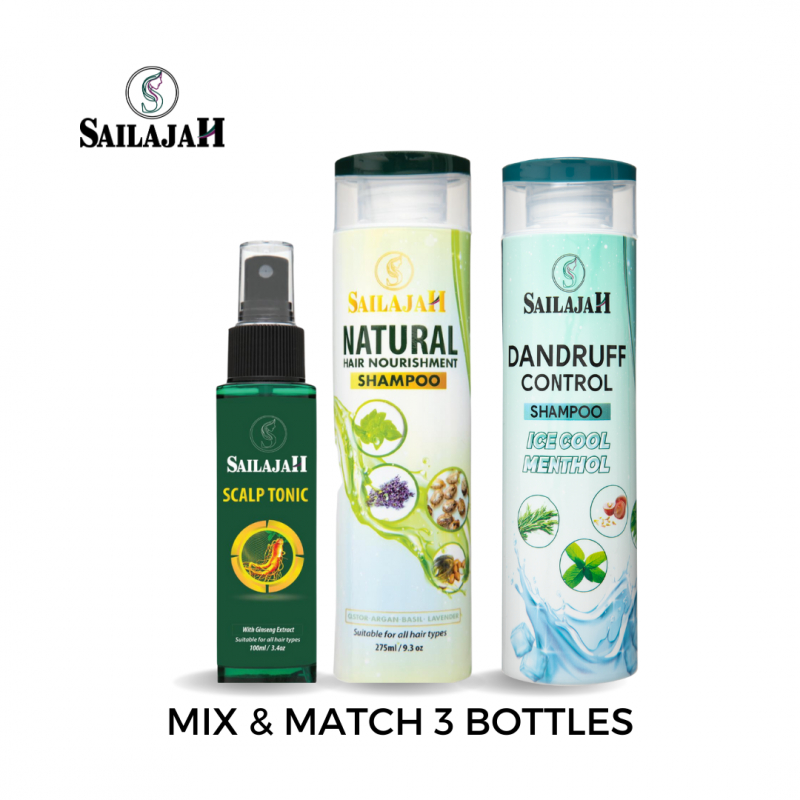 Sailajah Hair Care Full Set ( Hair Serum + Hair Shampoo + Hair Tonic ) Shopee Malaysia