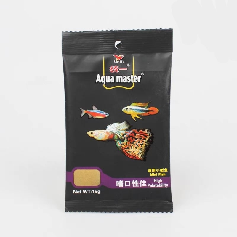 Aqua Master Mini Fish Food 15g Guppy Glowfish Betta Micro Pellet ...