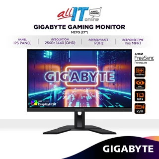GIGABYTE M27Q (Rev2.0) 27" 2K QHD HDR400 IPS Gaming Monitor | 170Hz (OC) | AMD FreeSync Premium | 10-Bits | KVM Switch