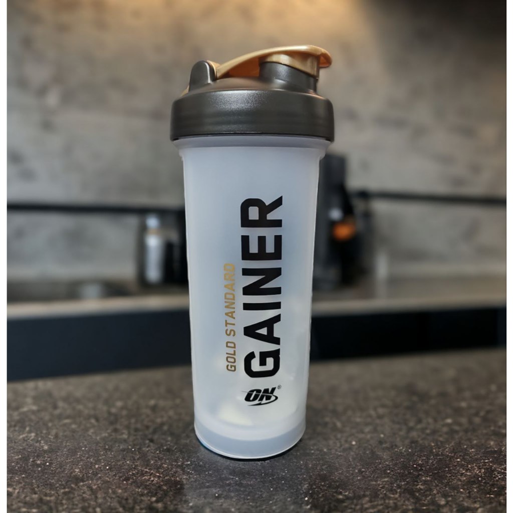 Optimum Nutrition protein shaker with compartment 450ml