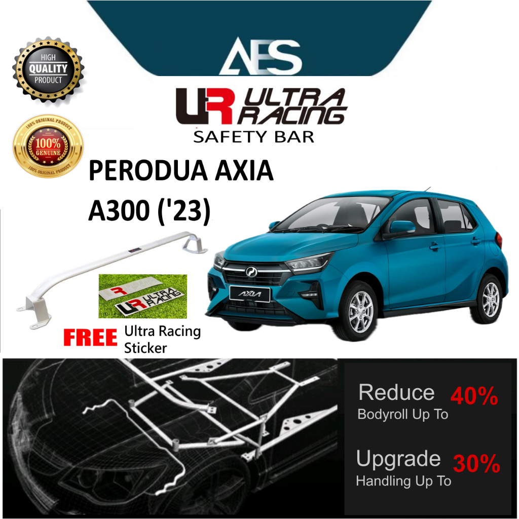 【Ready Stock 】PERODUA AXIA A300 ( '23~ ) Ultra Racing Safety Bar ...