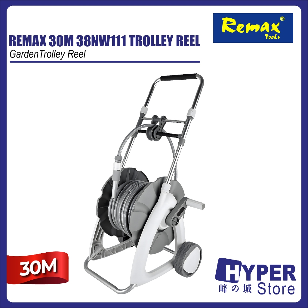 REMAX//EAGLE 30m Pvc Garden Hose W/Trolley Reel / Kekili Hos 1/2
