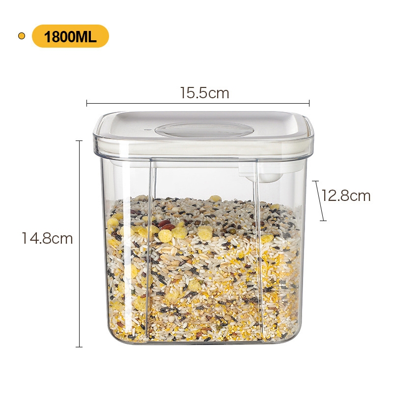 Food Storage Stackable Extra Airtight Easy Open Lock Lid Dry Leak Proof ...