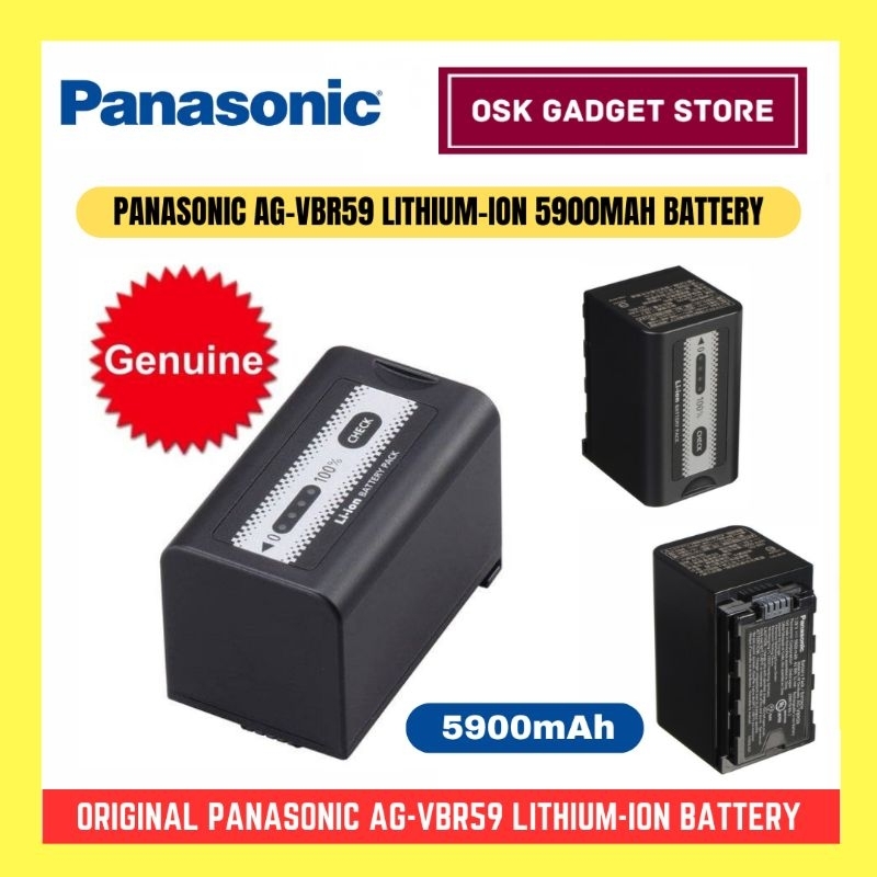 Panasonic AG-VBR59 Lithium-Ion 5900mAh Battery for Panasonic