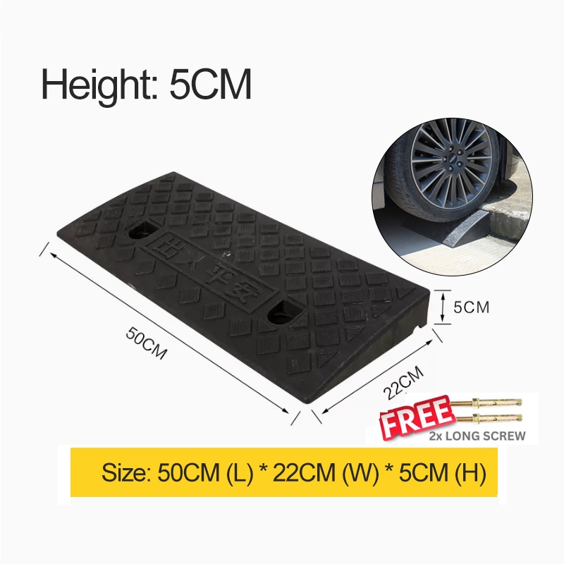 Step Mat Ramp Portable Curb Ramps Heavy Duty Plastic Threshold Ramp Kit ...
