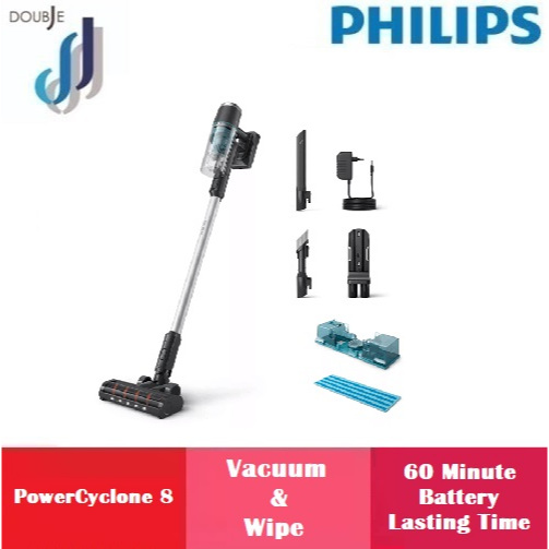 Philips PowerCyclone 8 Aqua Cordless Vacuum Cleaner Series 3000 (XC3133 ...