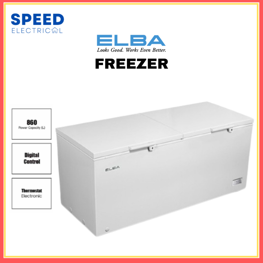 [SABAH ONLY] ELBA FREEZER 860L/708L EF-J8671E(WH) 冷藏冰箱 CHEST FREEZER ...