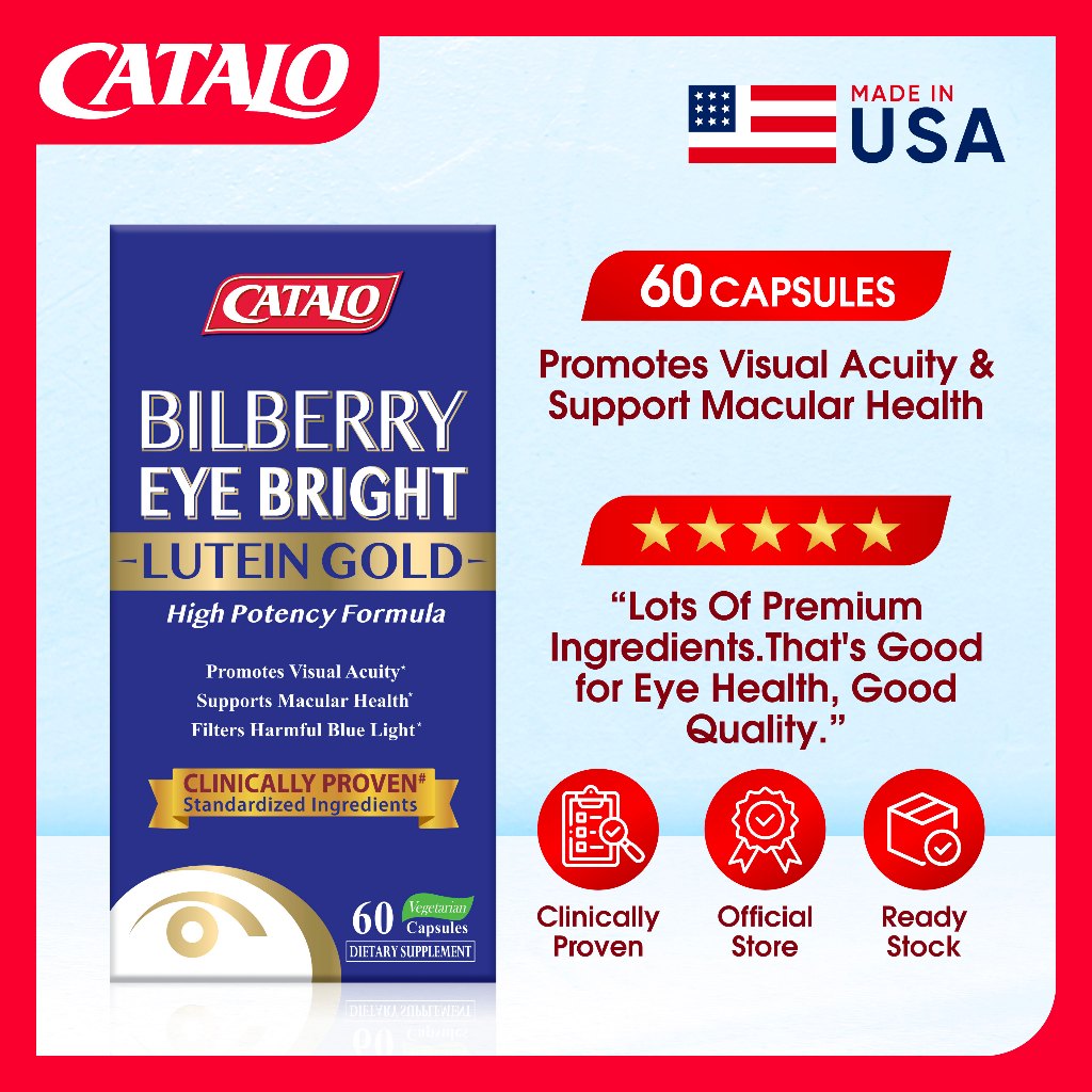 CATALO Bilberry Eyebright Extract Gold Improve Vision Sharpness
