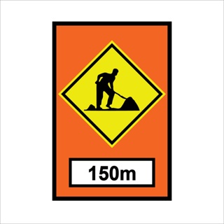 JKR Road Signboard / PapanTanda Pembaikian Jalan Raya 3M Sticker ...