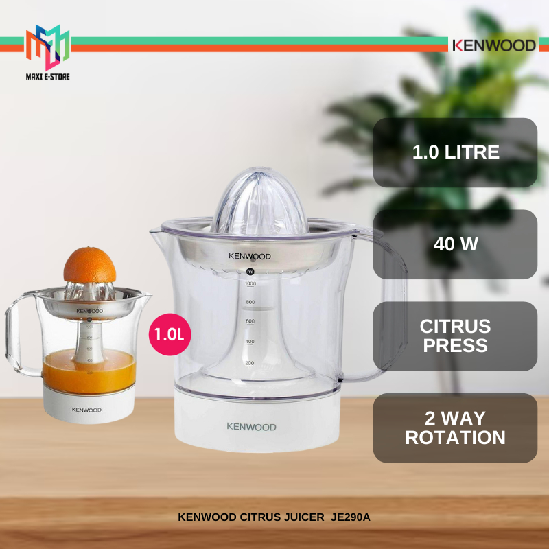 Kenwood JE290A Citrus Juicer Press 1.0L 40 Watt Stainless Steel Filter