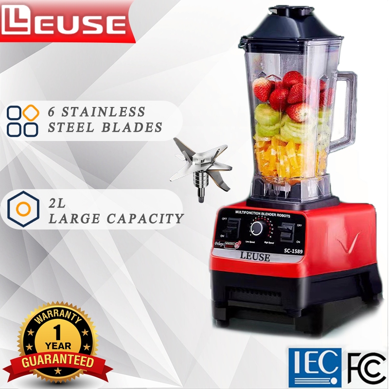 LEUSE 2.5L Heavy Duty Blender for shake Fruit soy milk Ice Crushed ...