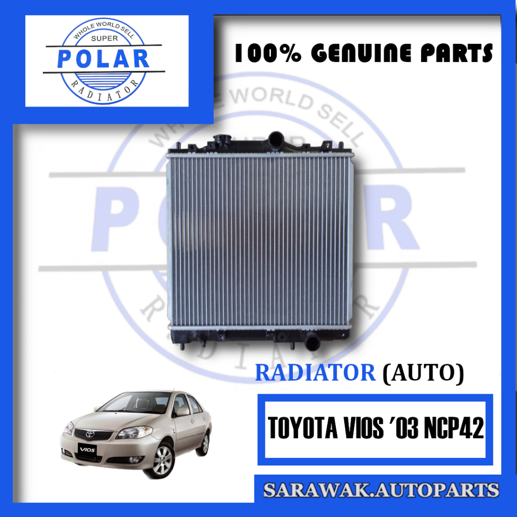Polar Toyota Vios 2003 NCP42 Auto Radiator 16mm | Shopee Malaysia