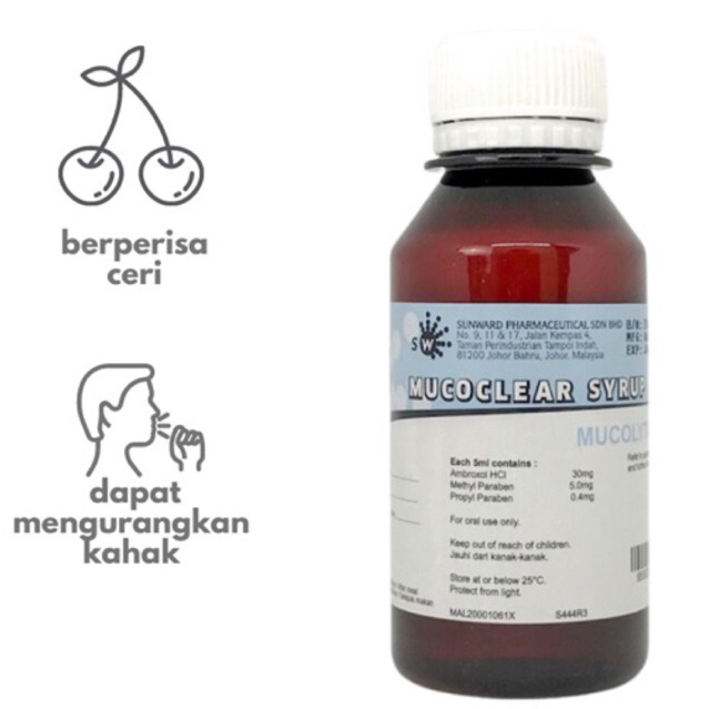 Sunward Mucoclear Syrup 120ml (Batuk / Cair Kahak) | Shopee Malaysia