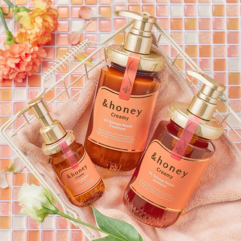 & HONEY Creamy Ex Damage Repair Shampoo / Treatment (450ml) Shopee Malaysia