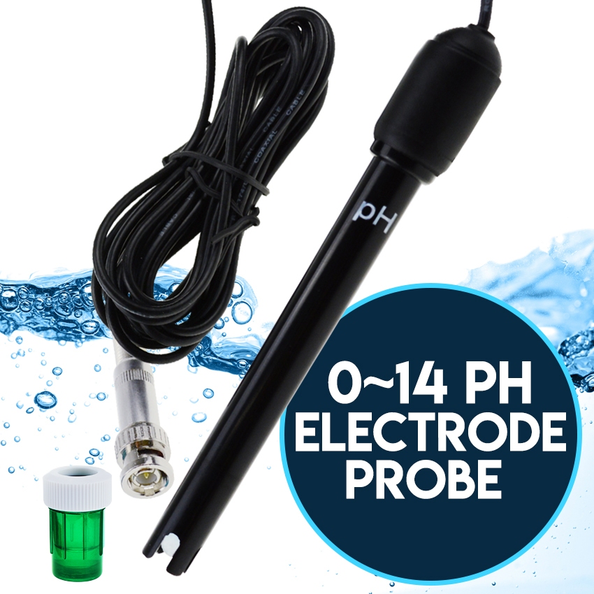 pH Electrode Probe BNC Connector for PH Meter Monitor Controller Test ...