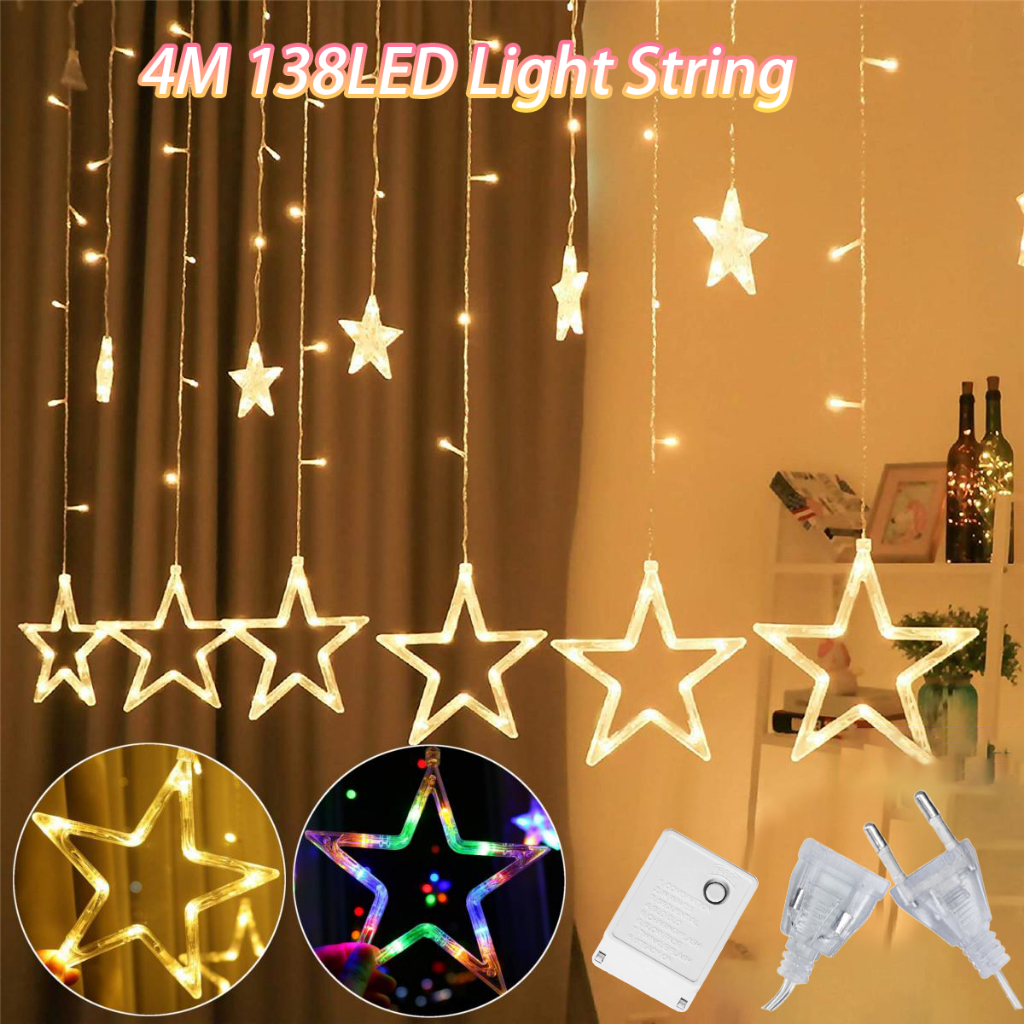 2025 LED Mubarak Star Moon Led String Lights Ramadan Decoration for ...
