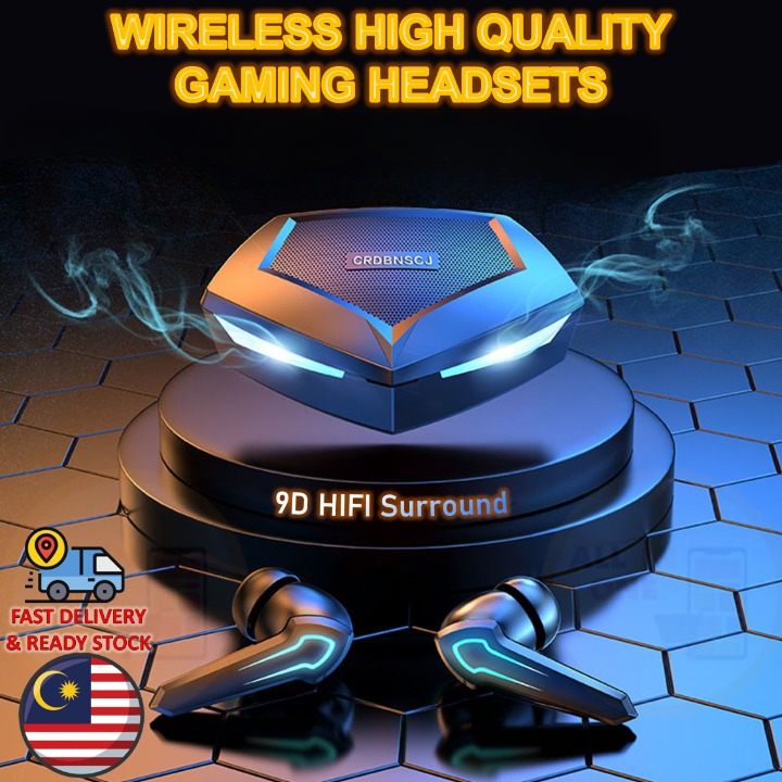 Wireless bluetooth earphone gaming earbuds Gaming Headset 9D