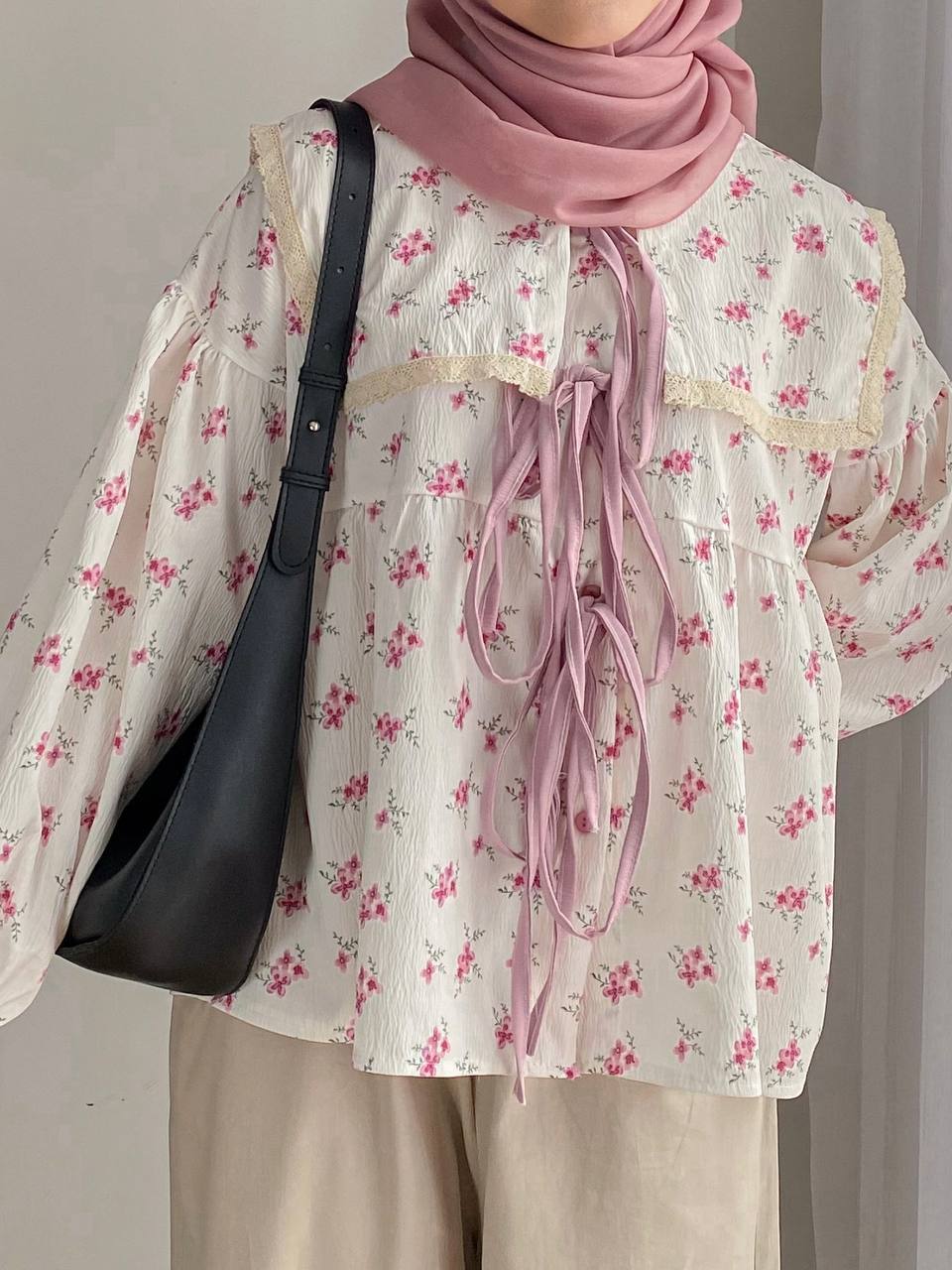 Audrey Top floral aesthetic korean style fashion vintage cute croquette ...