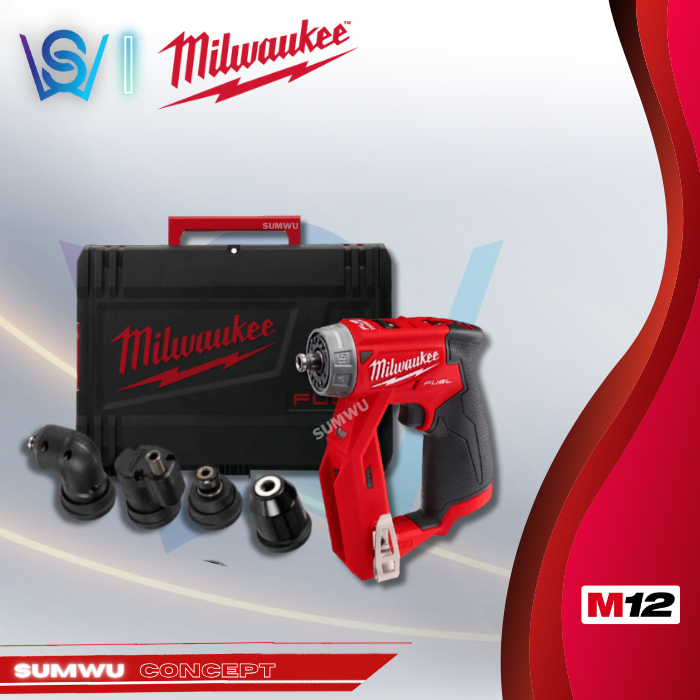 MILWAUKEE M12 FUEL 4 IN 1 INSTALLATION DRILL/DRIVER WITH INTERCHANGEABLE HEADS M12 FDDXKIT0X