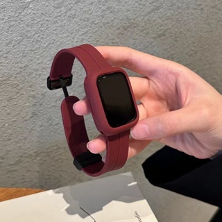 Silicone Magnetic Strap Candy Shell Case 40mm 41mm 42mm 44mm 45mm 49mm ...