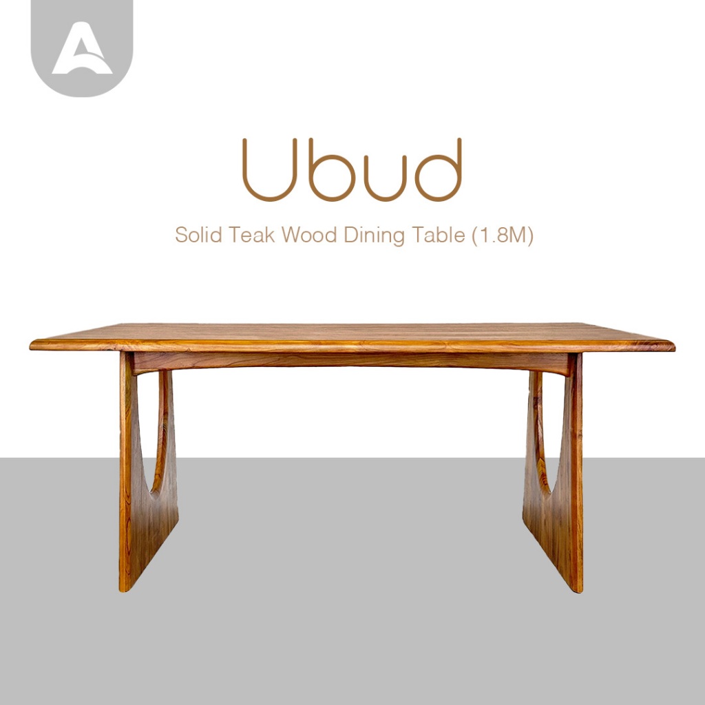 Arturo - Ubud Solid Teak Wood Dining Table (1.6M/1.8M) | Shopee Malaysia