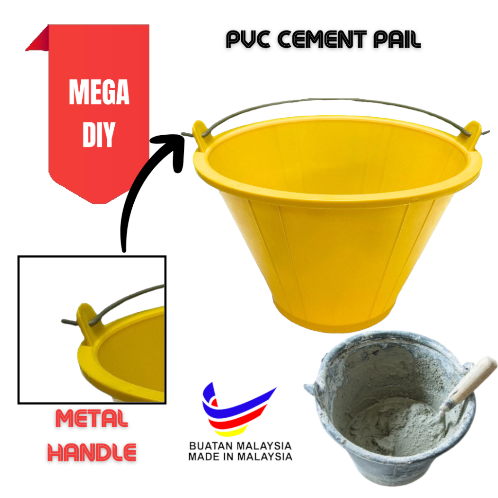 Cement Pail With Steel Handle / Cement Bucket Baldi Simen Kuning / 灰桶 ...