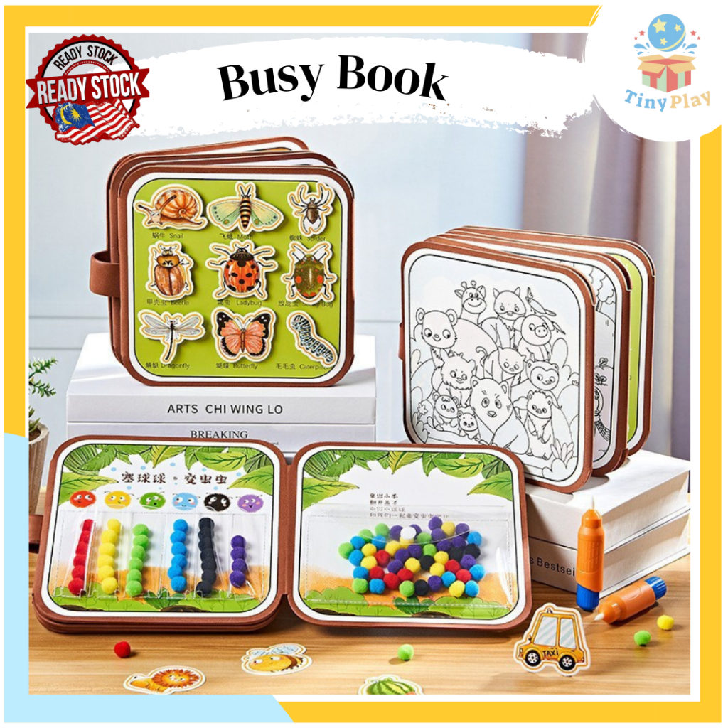 TinyPlay 3 in 1 [ENG] Busy Quiet Magic Water Book Children Drawing ...