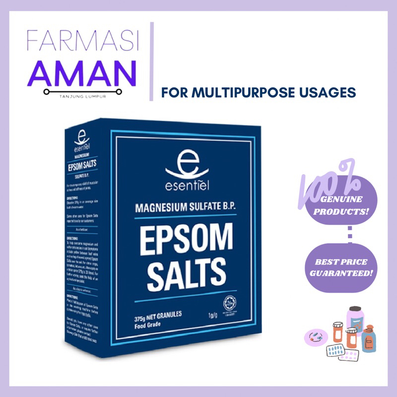 Esential Magnesium Sulfate B.P. Epsom Salt 375g | Shopee Malaysia
